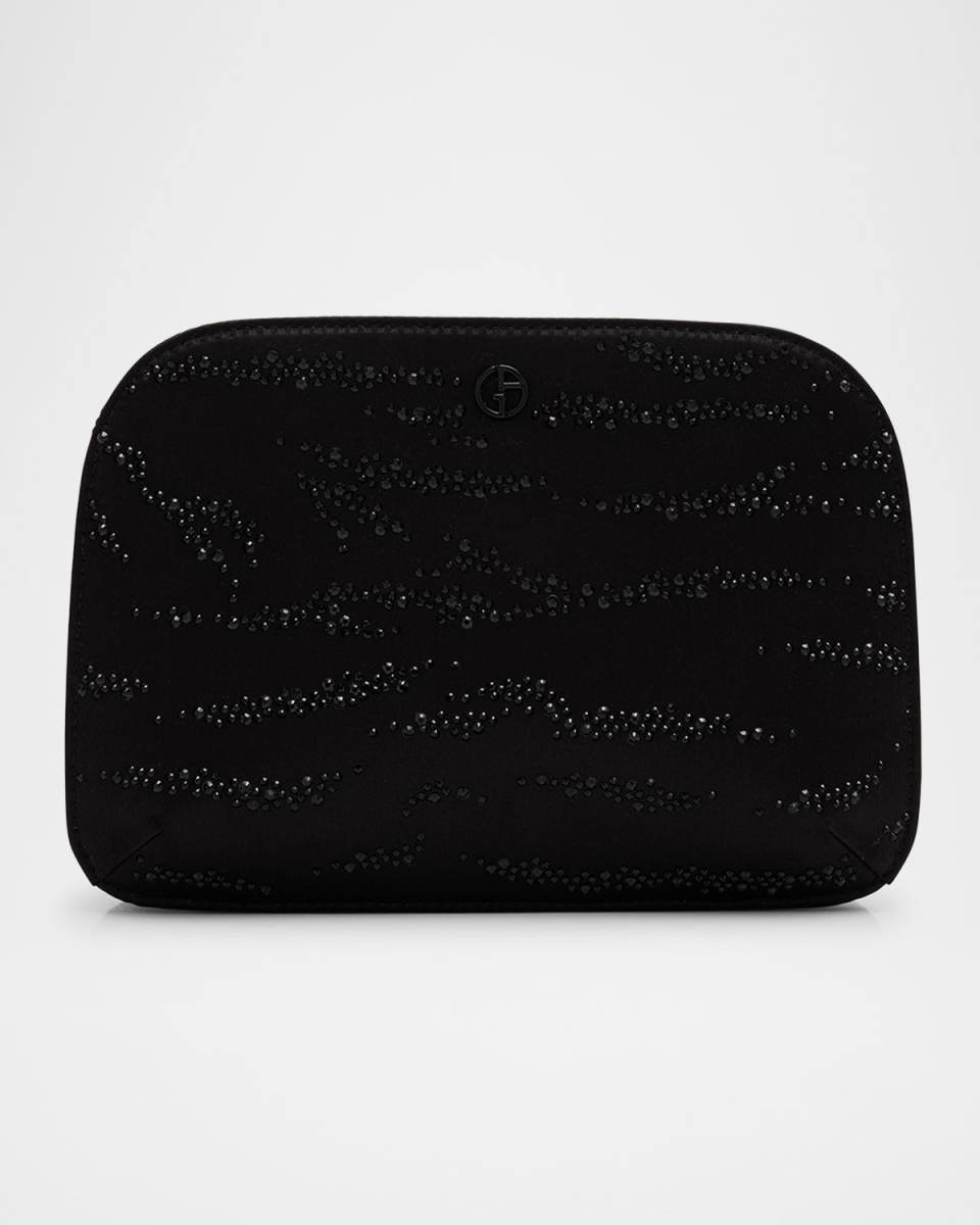 La Prima Crystal Silk Clutch Bag